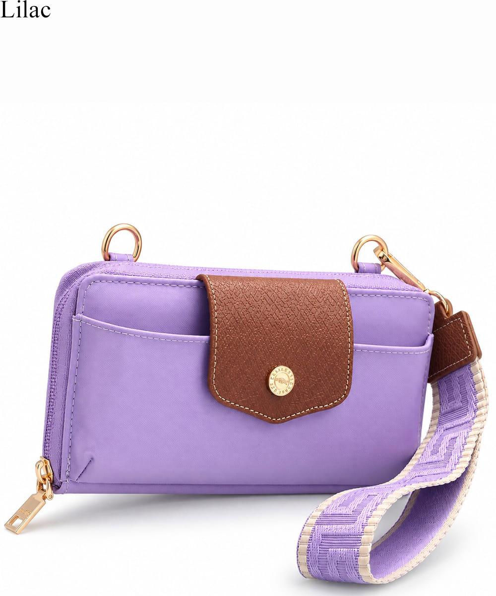 Everyday Multi-Compartment Zip-Around Crossbody Clutch HM030