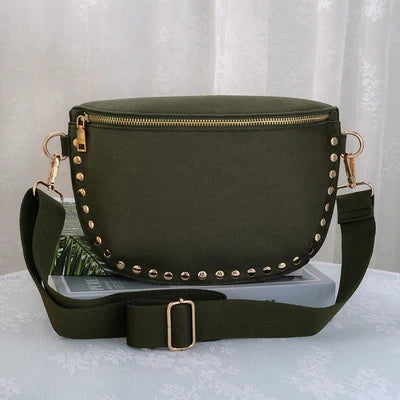 SD701 Carina Suede Studded Crossbody Bag